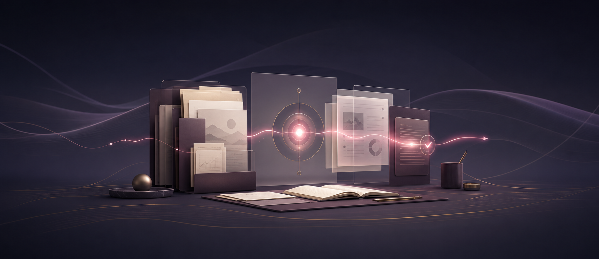 Aiva Pulse visual representing balanced professional intelligence and document synthesis.