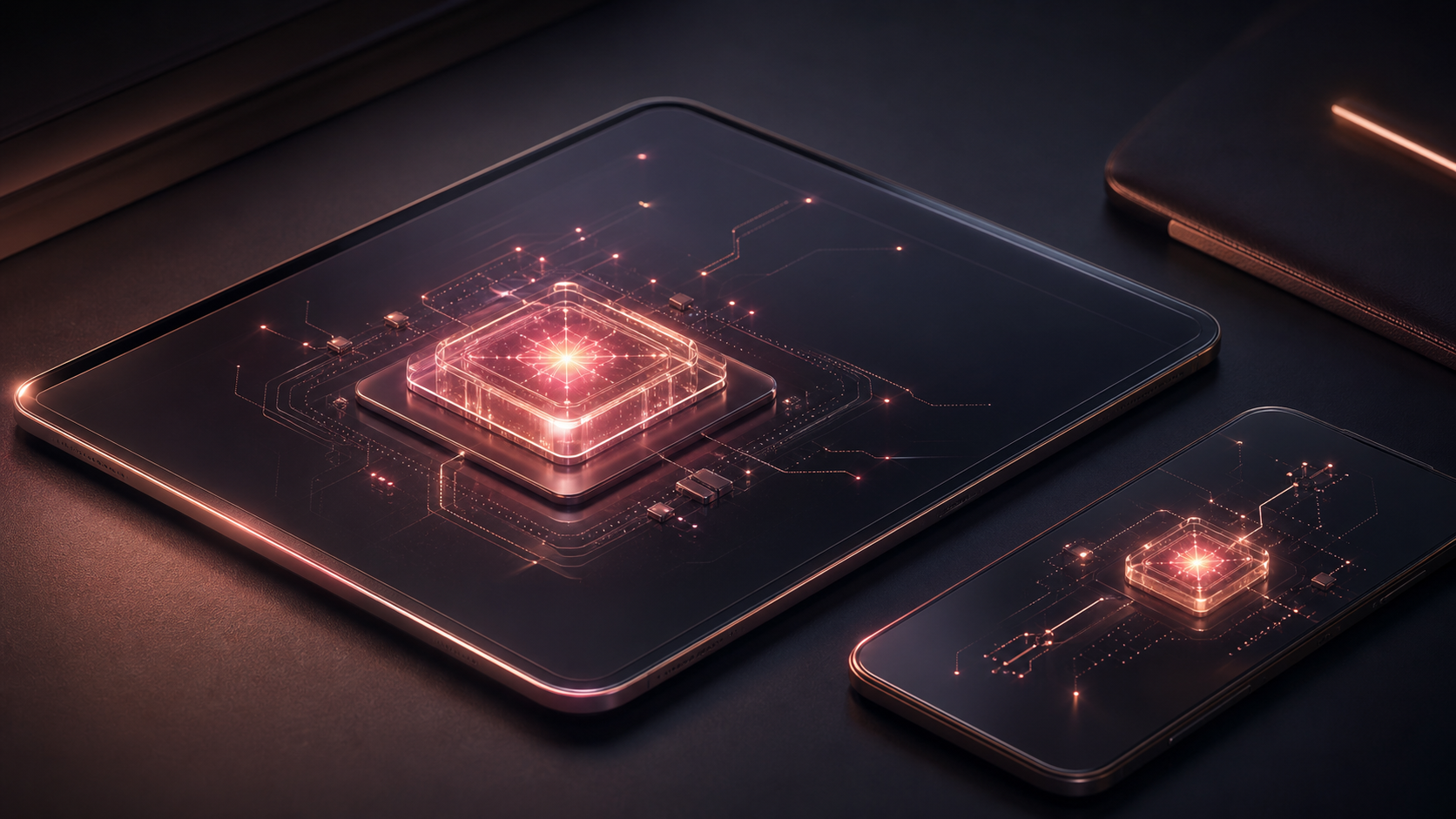 Aiva Spark visual with luminous local intelligence processor for tablets and mobile hardware.